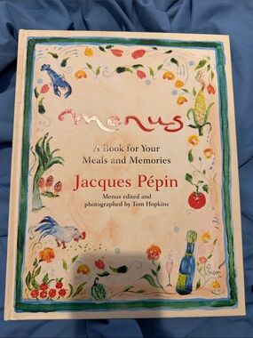 Jacques Pépin Menus Book Hardcover Extra Large 2017 Italian 171 Pages